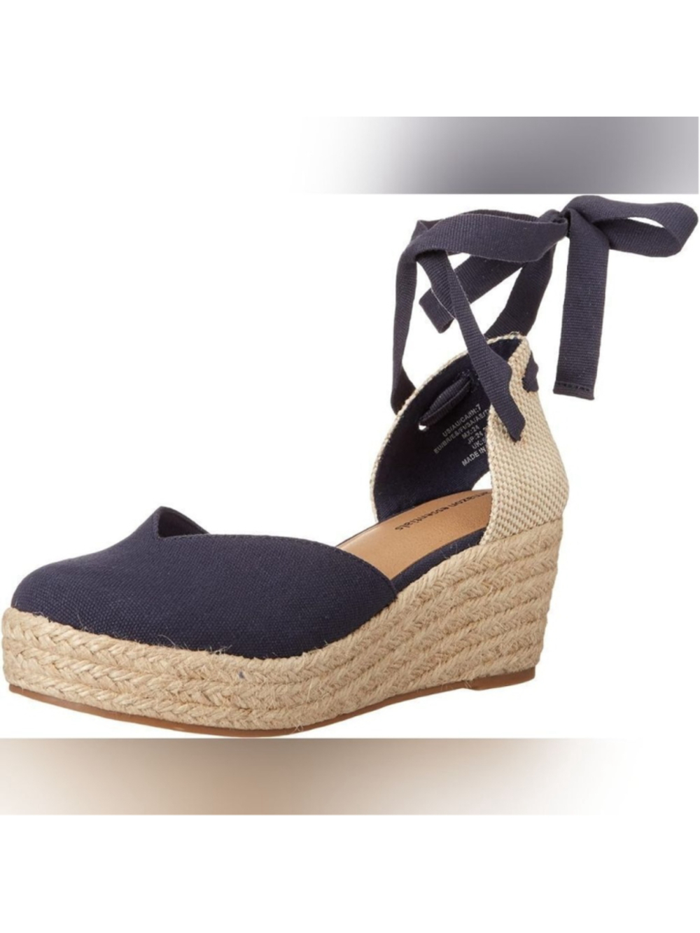 (37-4241) Amazon Essentials Women's Mid Wedge Espadrille Sz 11